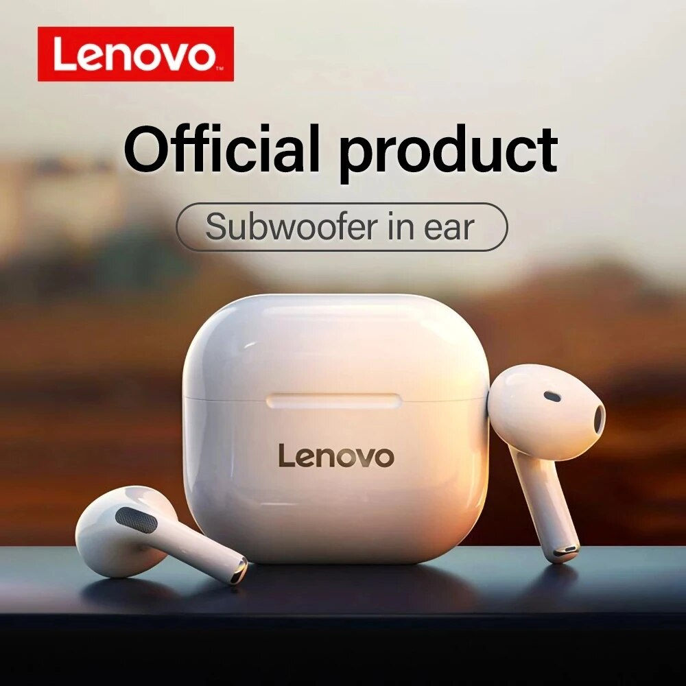 Lenovo LP40 Earphones TWS Wireless Bluetooth 5.0 Earbuds Bass Touch Control Ster