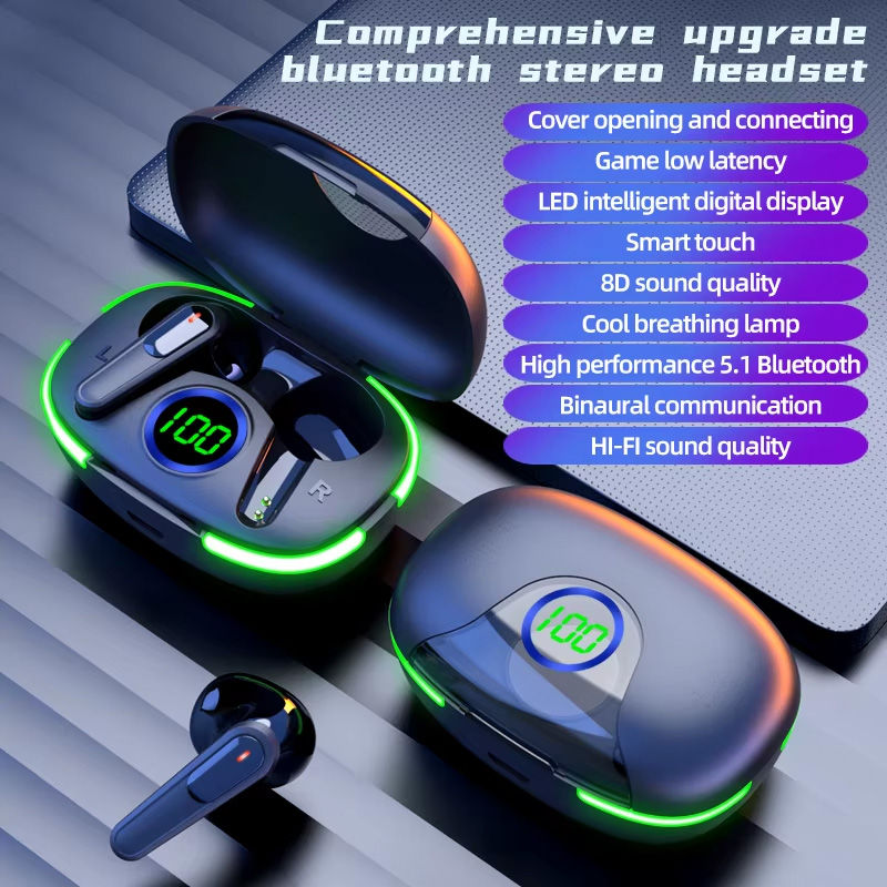 PRO 80 New Bluetooth Earphones Wireless In Ear TWS Touch Digital Display Sports