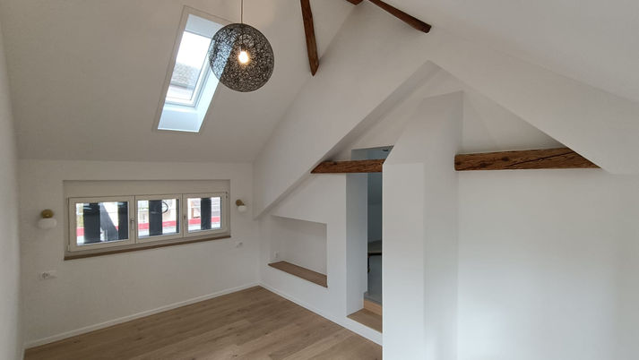 AGBAU, Umbau, Arbon,
Schlafzimmer im Anbau