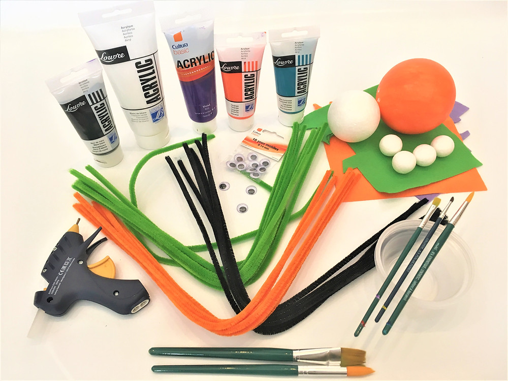 DIY Montessori Halloween, DIY Halloween, DIY araignées Halloween, DIY araignées polystyrène, araignées polystyrène, cure pipe