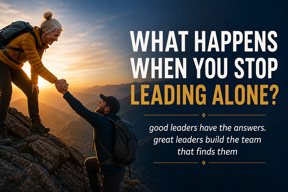 What happens when you stop leading alone?