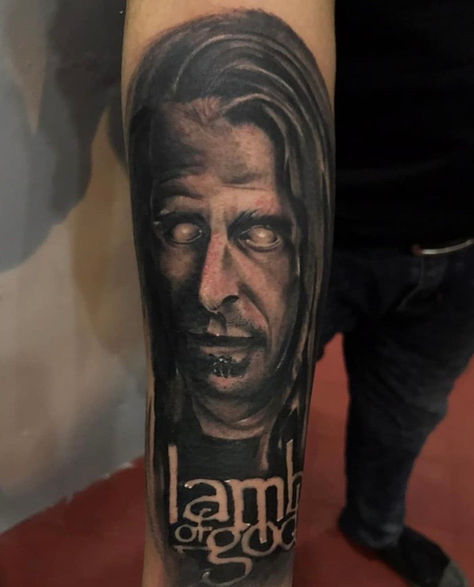 realistic tattoo realism tattoo black and gray tattoos tattoos for men tattoos for women girls boys bold tattoo lamb of god tattoo portrait