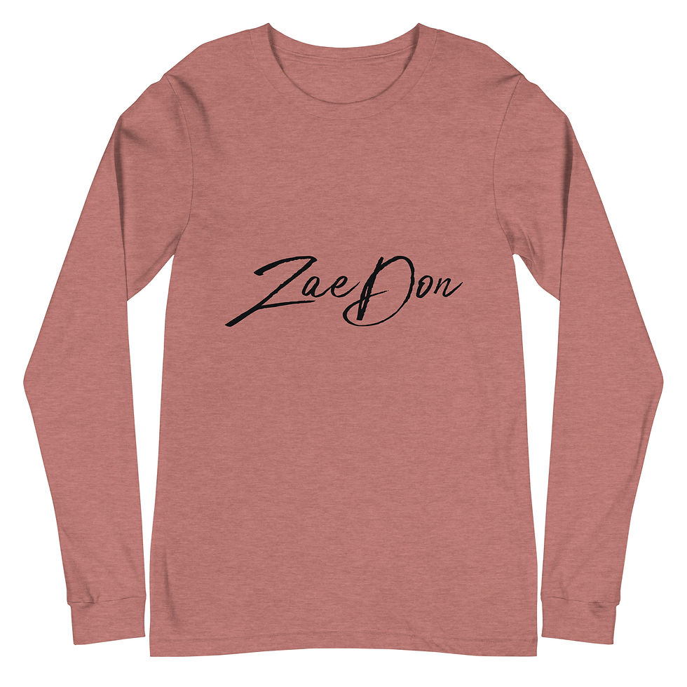 Thumbnail: Zaedons Womens Long Sleeve T Shirt Light Colors Long Sleeve Black ZaeDon Print