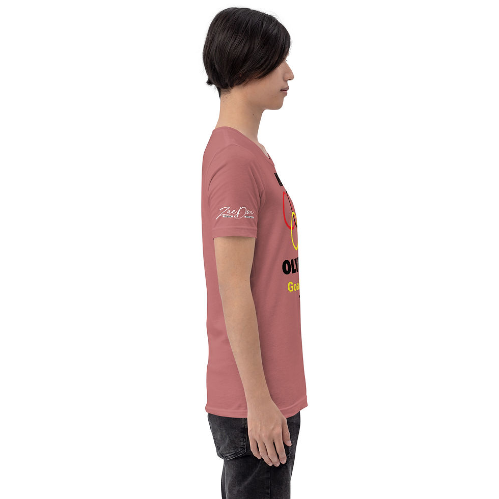 Thumbnail: Zaedons Mens T Shirt Bright Tones Negro Olympics Tonk Gold Print