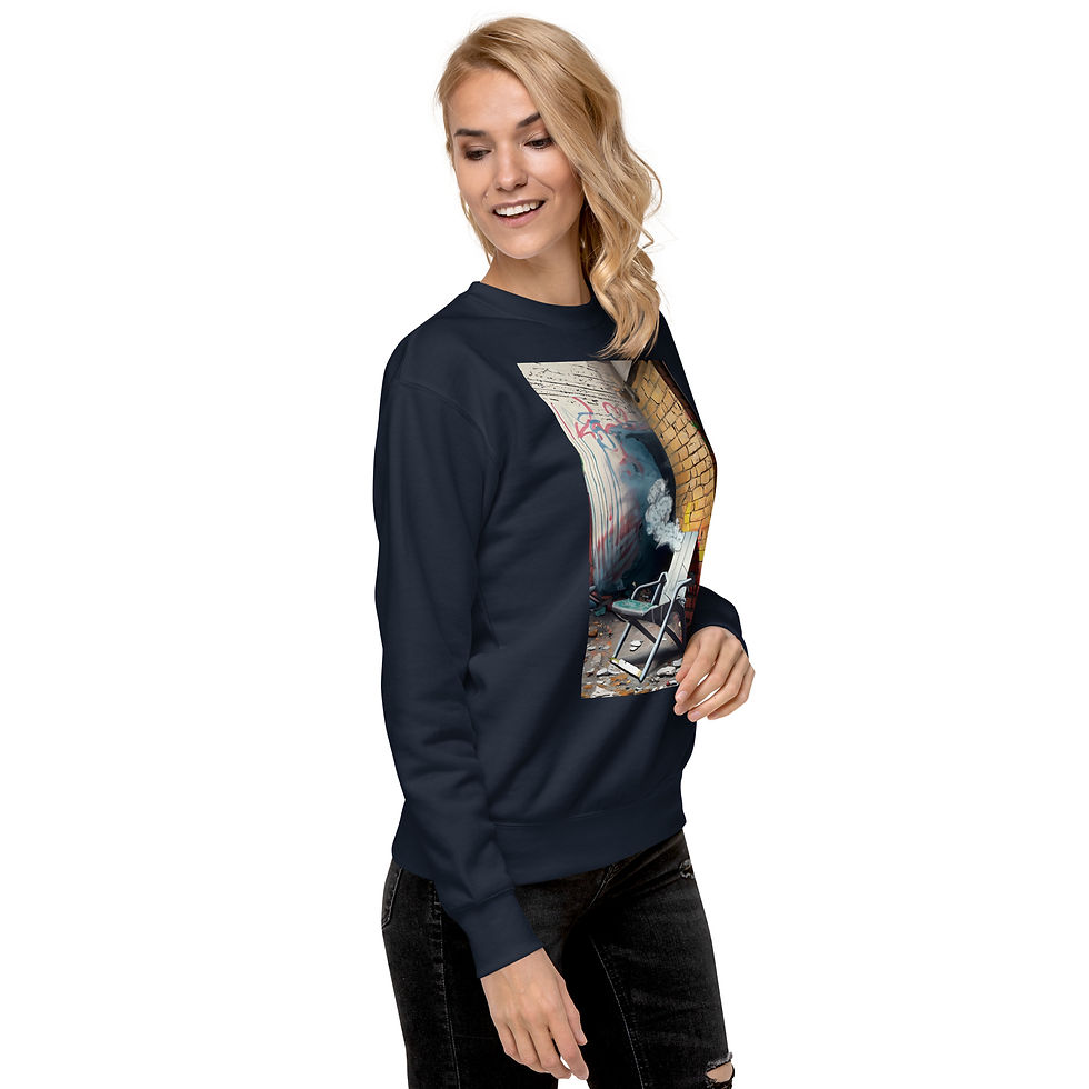 Thumbnail: Zaedons Womens Sweatshirt Premium Alabama Riverboat Brawl Chair Print