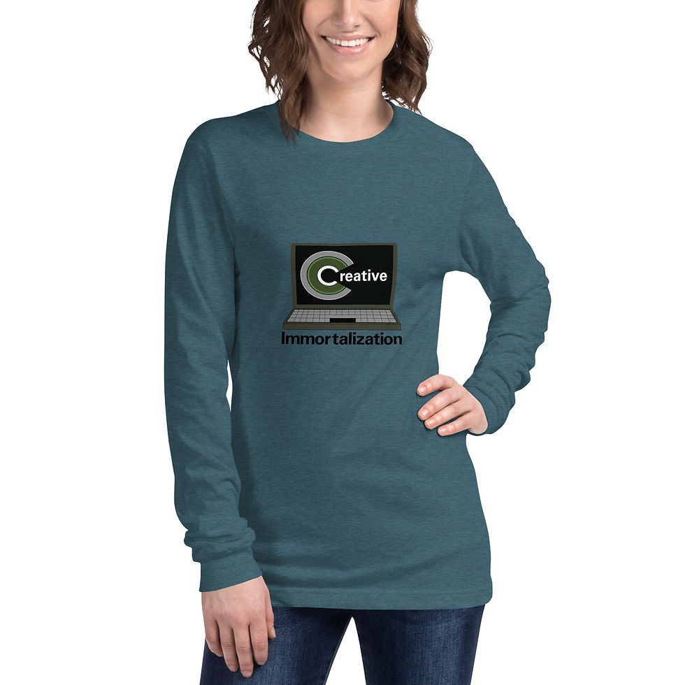 Thumbnail: T Shirt Womens Lights Long Sleeve BLK Creative Immortalization Print