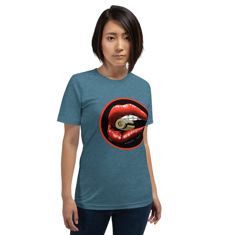 Zaedons Womens T Shirt Bright Tones Hustle Bear Print