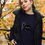 Thumbnail: Zaedons Womens Long Sleeve T Shirt Dark Colors White Spray Paint ZaeDon Print