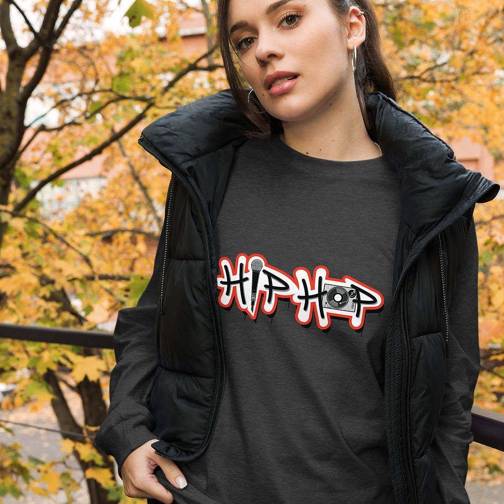 Thumbnail: Zaedons Womens Long Sleeve T Shirt Dark Colors Long Sleeve Hip Hop Print