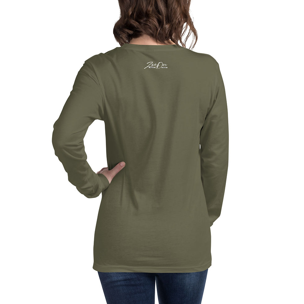 Thumbnail: T Shirt Womens Darks Long Sleeve WHT Creative Immortalization Print