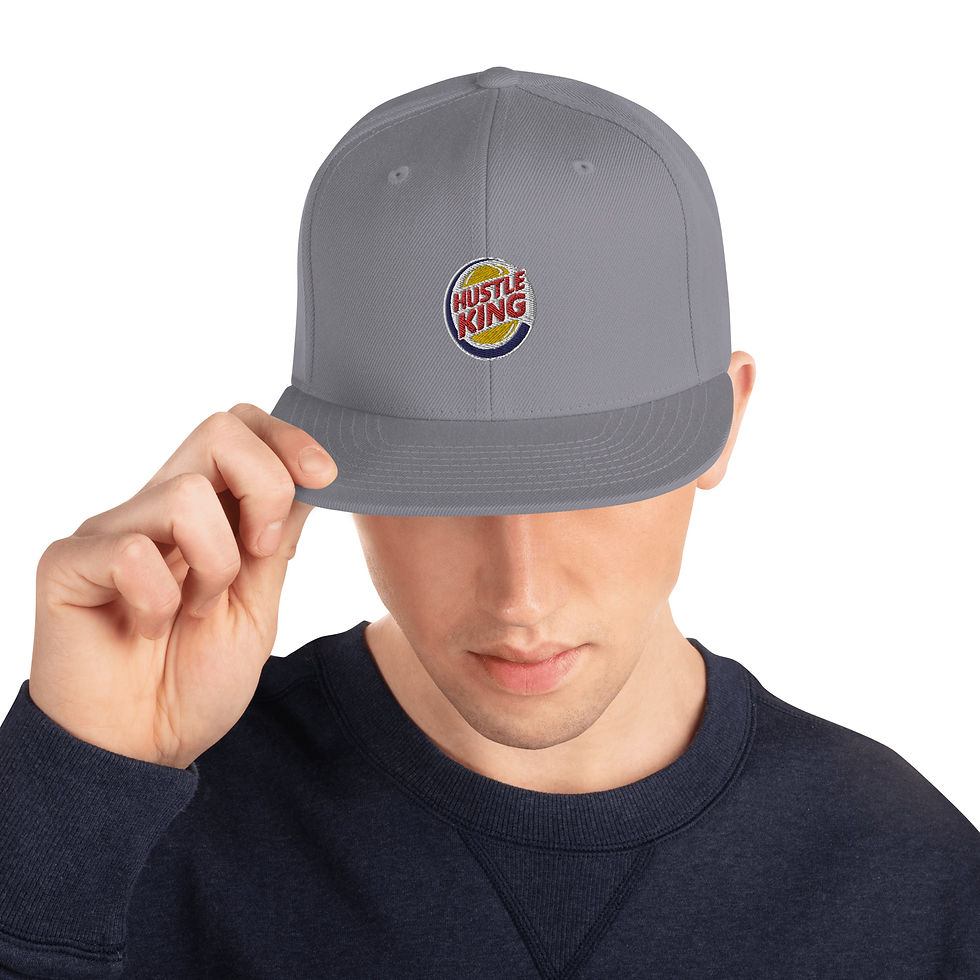 Thumbnail: Snapback Hat Hustle King Embroidered Zaedons Urban Fashion