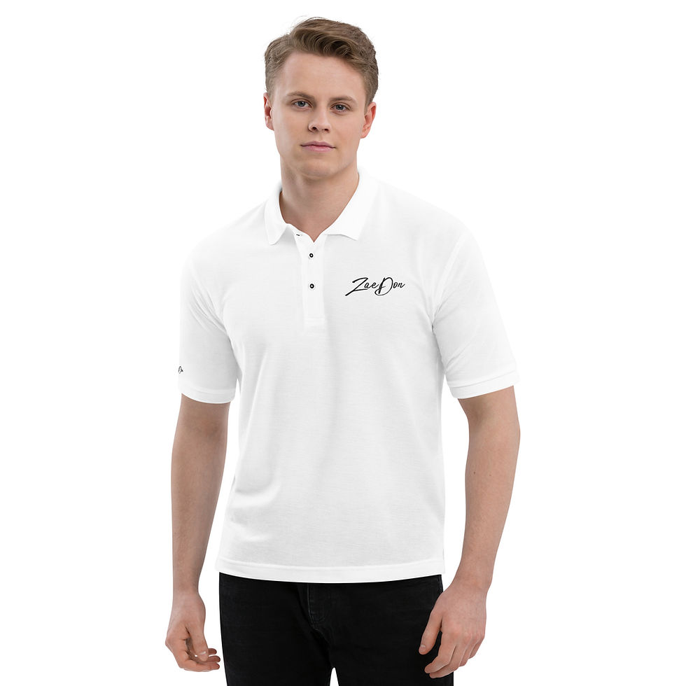 Thumbnail: Mens Polo Premium Black ZaeDon Logo