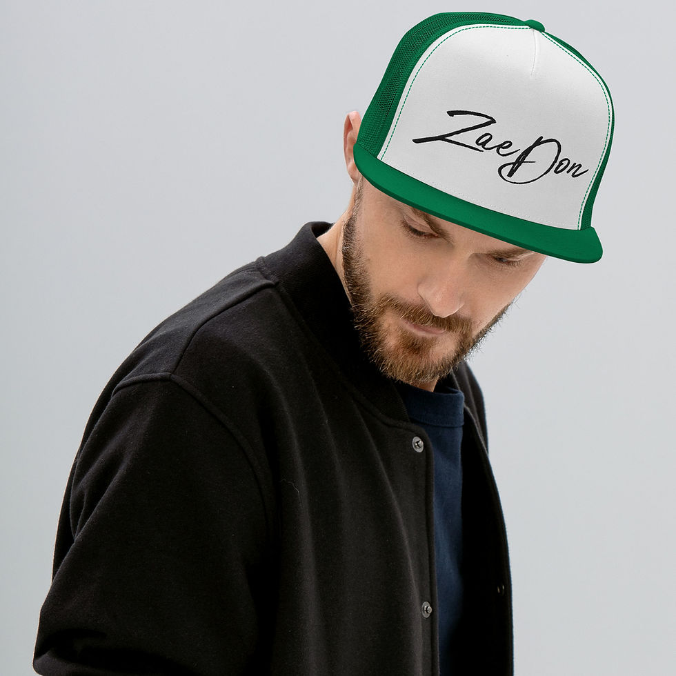 Thumbnail: Trucker Hat BLK ZaeDon Embroidered Logo