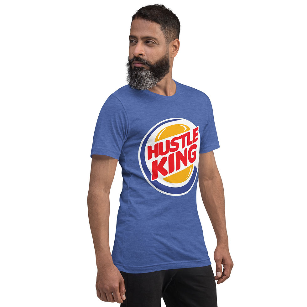Thumbnail: Mens T Shirt Bright Tones Hustle King Print Zaedons Streetwear