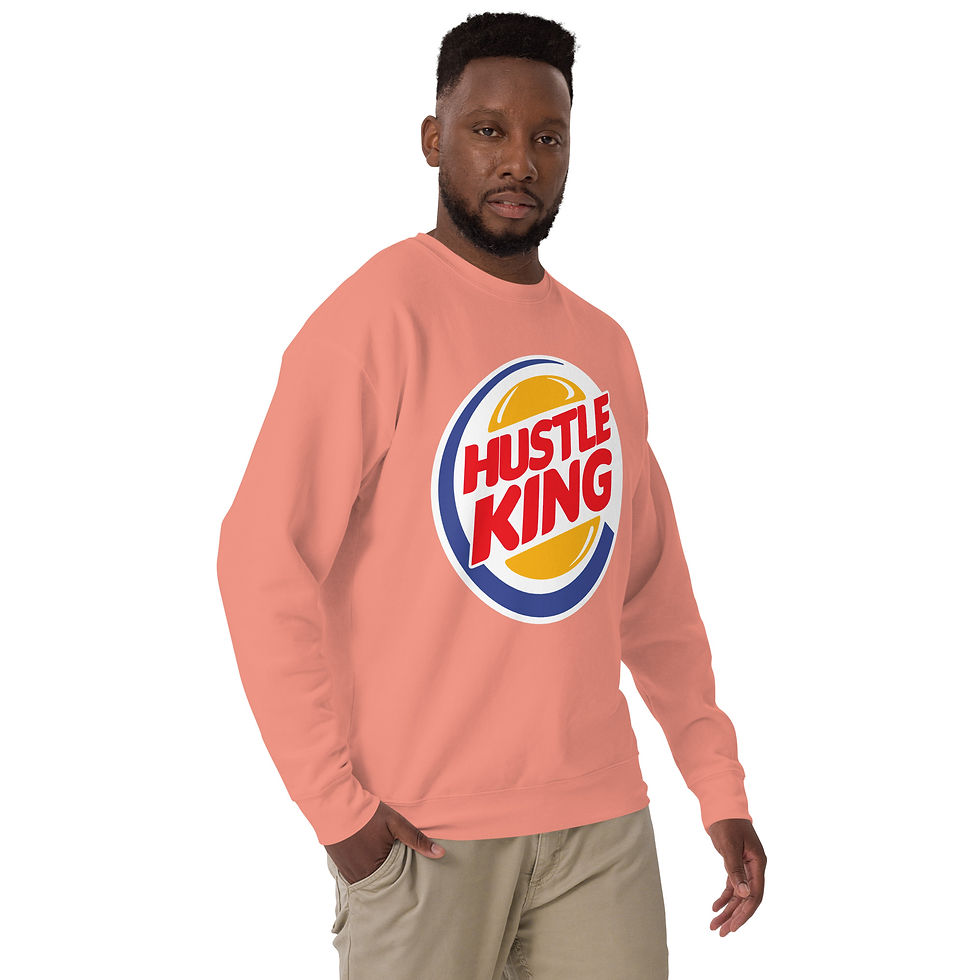 Thumbnail: Zaedons Mens Sweatshirt Premium Hustle King Print