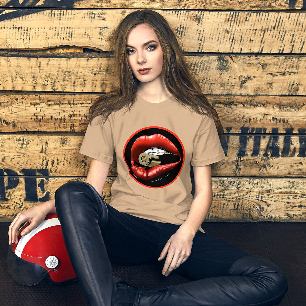 Zaedons Womens T Shirt Light Tones Hustle Bear Print