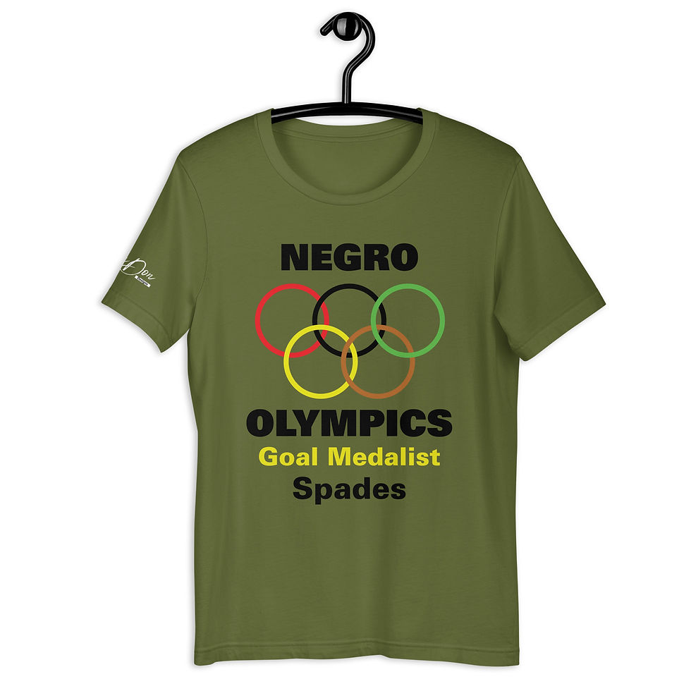 Thumbnail: Women’s Dark Tones Negro Olympics Spades Gold Print T Shirt