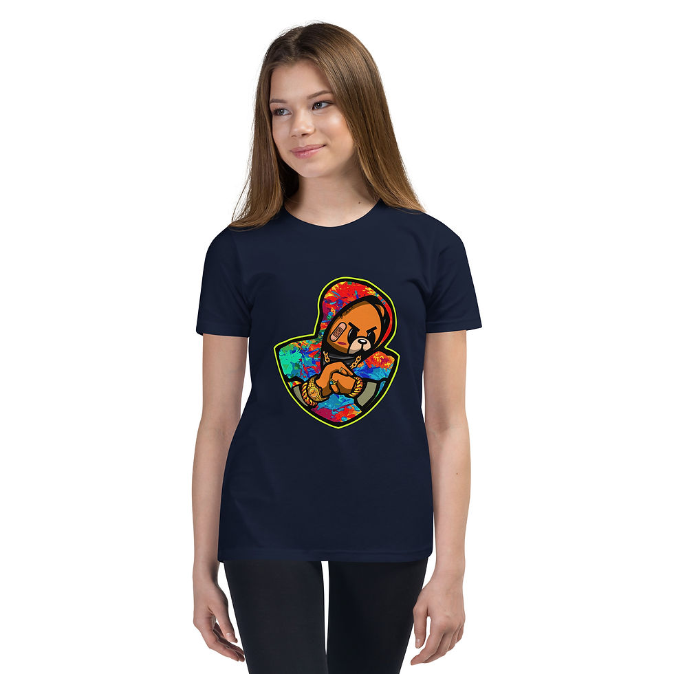 Thumbnail: Kids T‑Shirt Hustle Bear Print graphic tee
