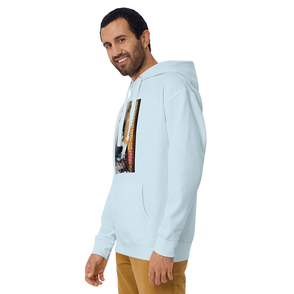 Thumbnail: Zaedons Mens Hoodie Premium Alabama Riverboat Brawl Chair Print