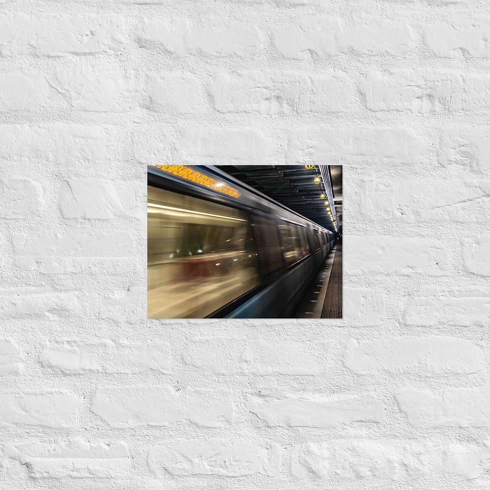 Thumbnail: Poster Premium DC Metro Train Ride By art print