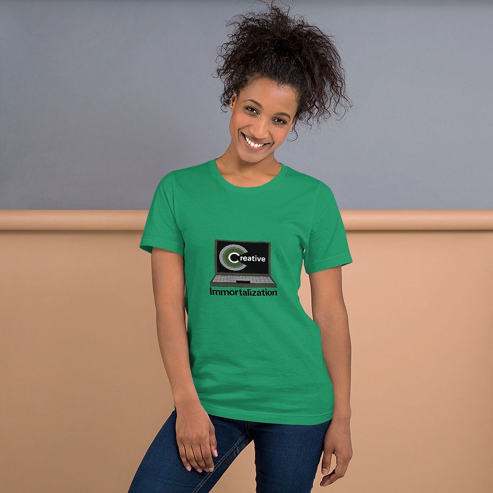 Thumbnail: T Shirts Womens Mid Tones Creative Immortalization Black Print