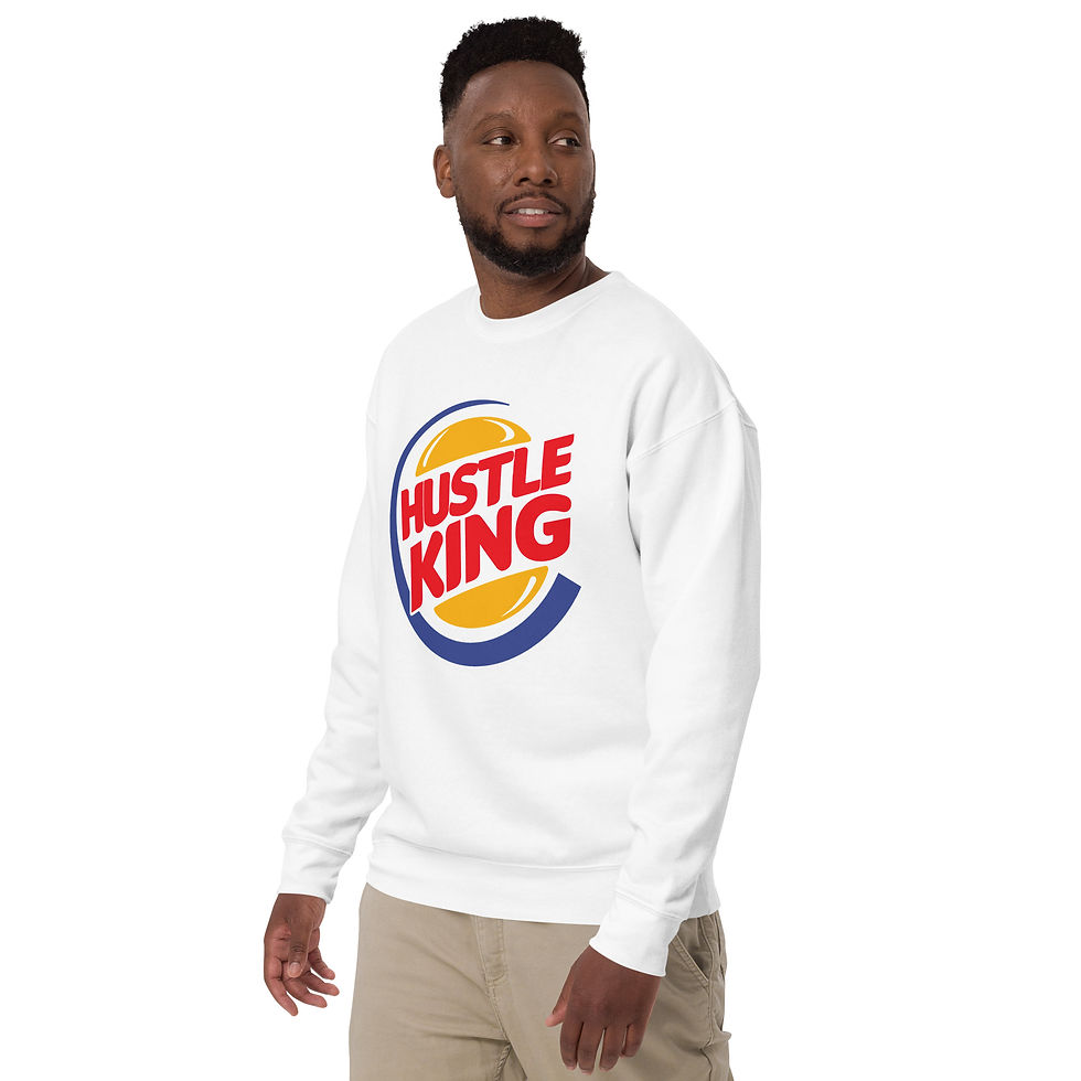Thumbnail: Zaedons Mens Sweatshirt Premium Hustle King Print