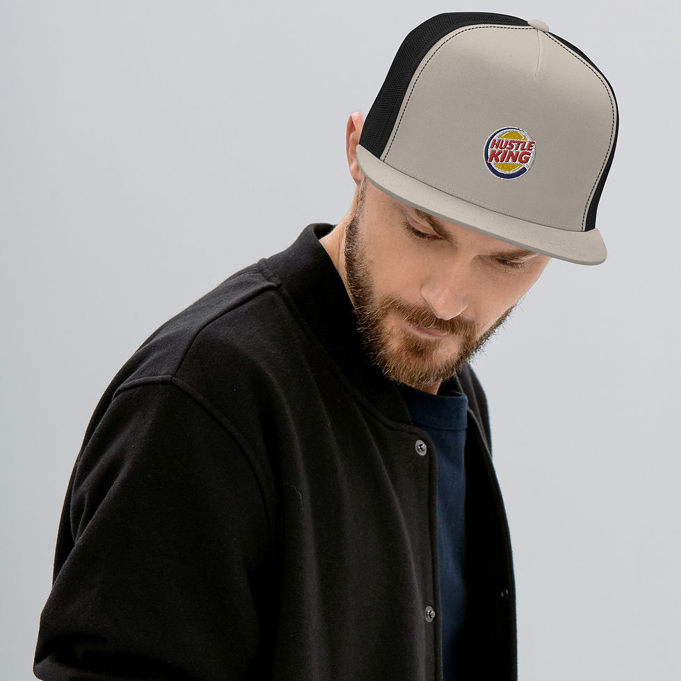 Thumbnail: Trucker Hat Hustle King Embroidered