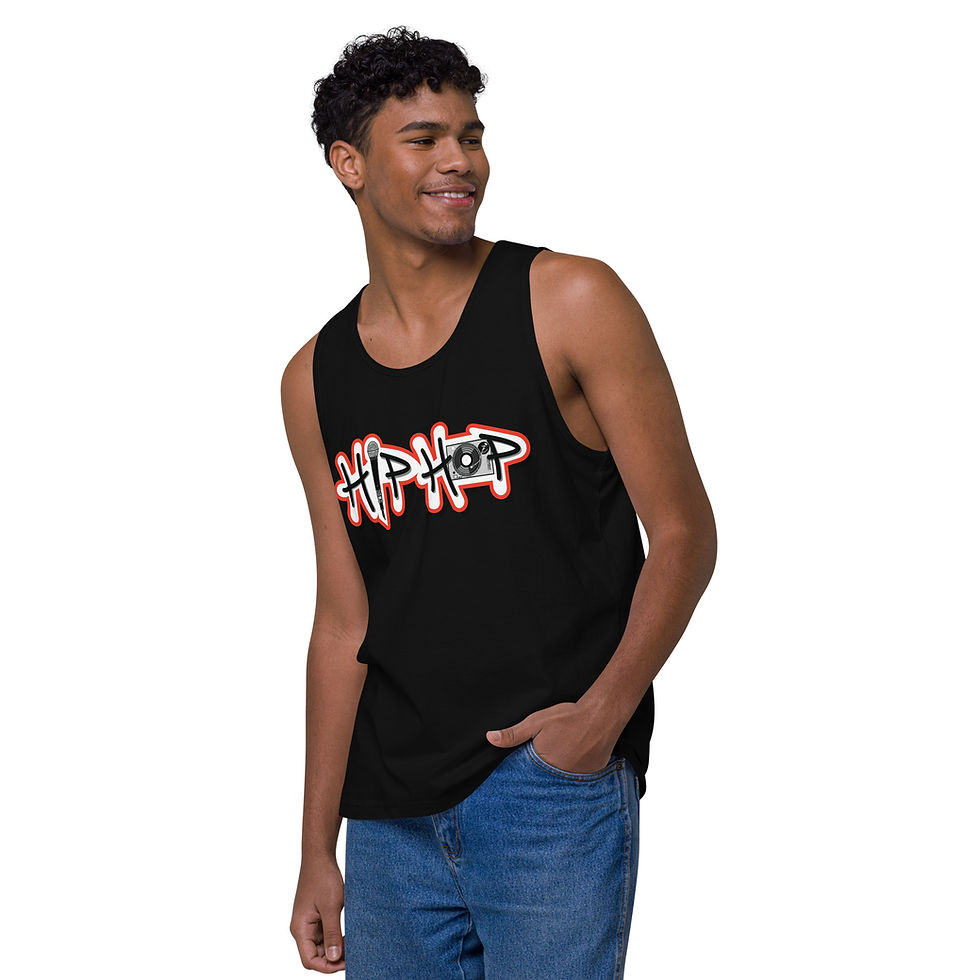 Thumbnail: Zaedons Mens Tank Top Hip Hop Print