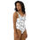 Thumbnail: Zaedons Women’s Swimwear One-Piece White ZaeDon Repeat Logo