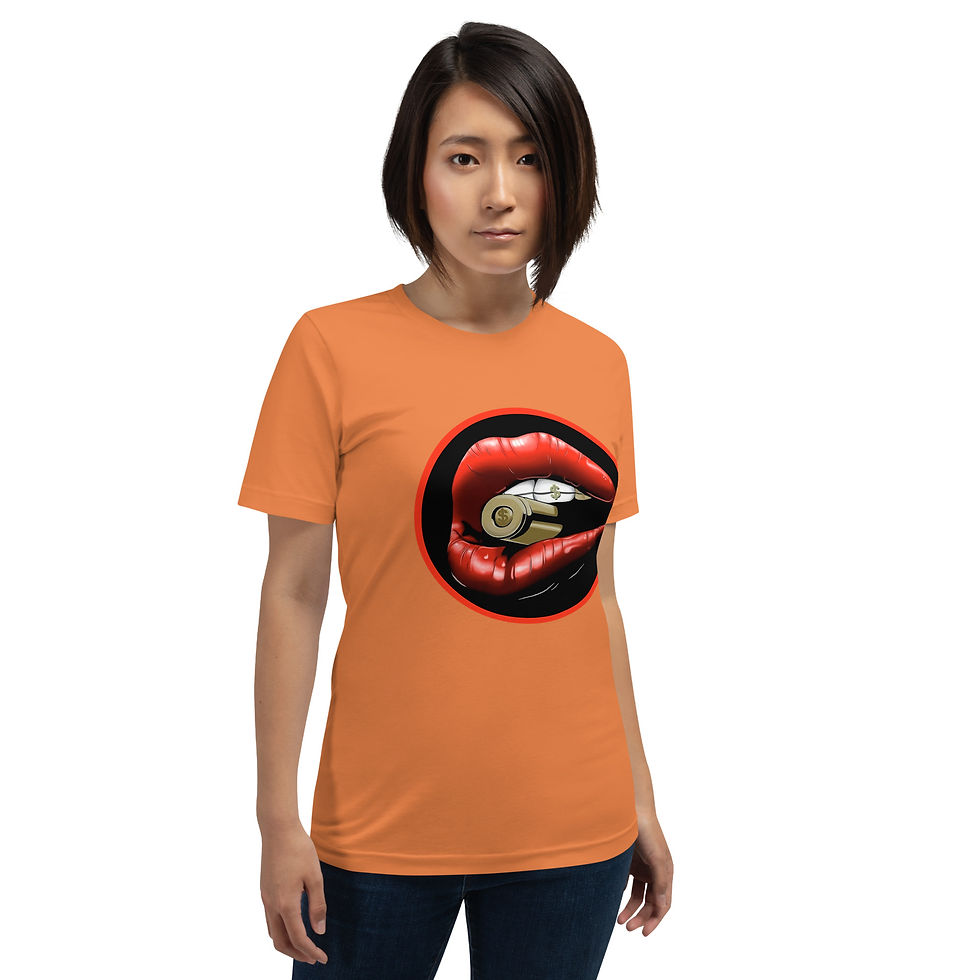 Zaedons Womens T Shirt Bright Tones Hustle Bear Print