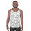 Thumbnail: Zaedons Mens Tank Top White Black ZaeDon Repeat Logo