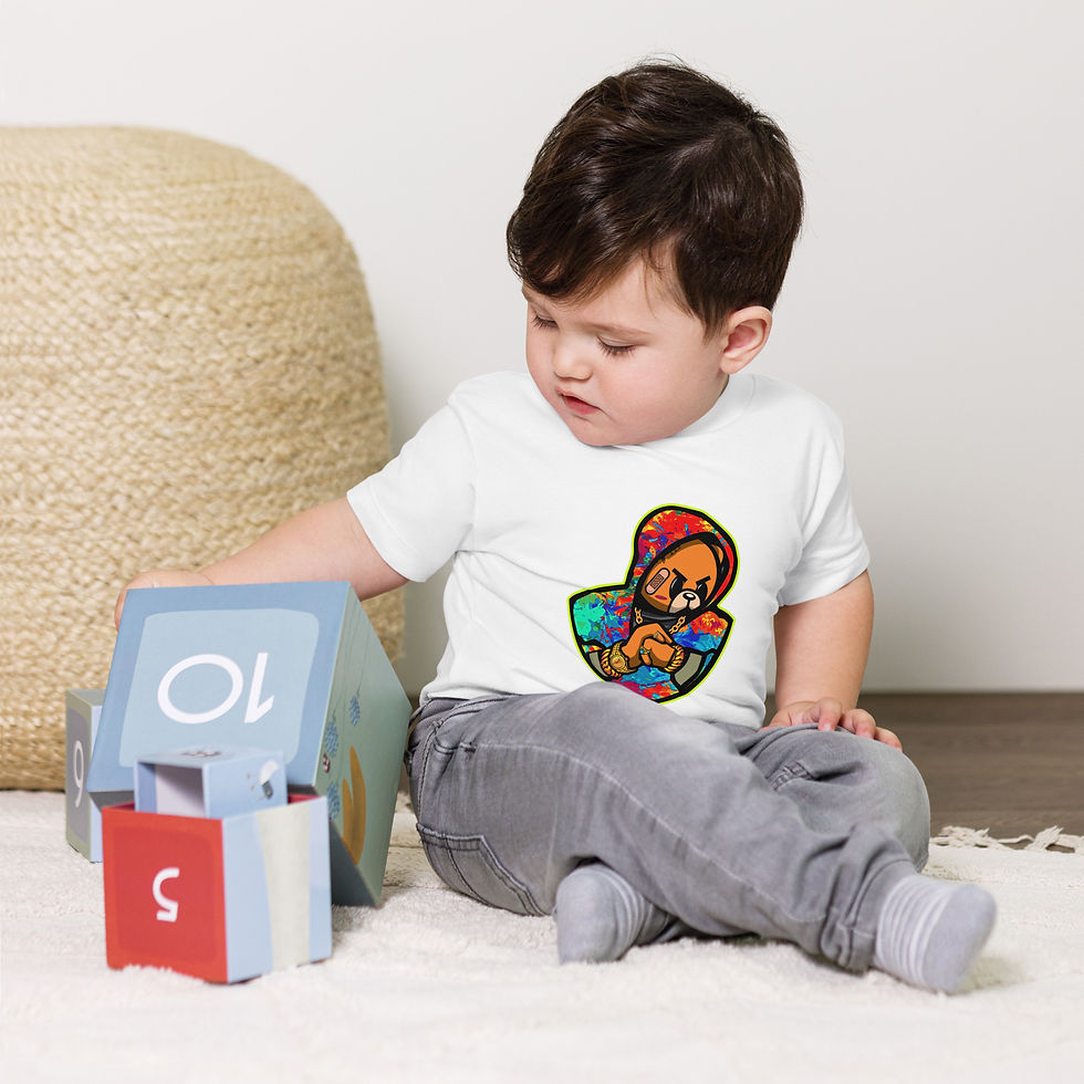 Thumbnail: Baby T‑Shirt Hustle Bear Print graphic tee