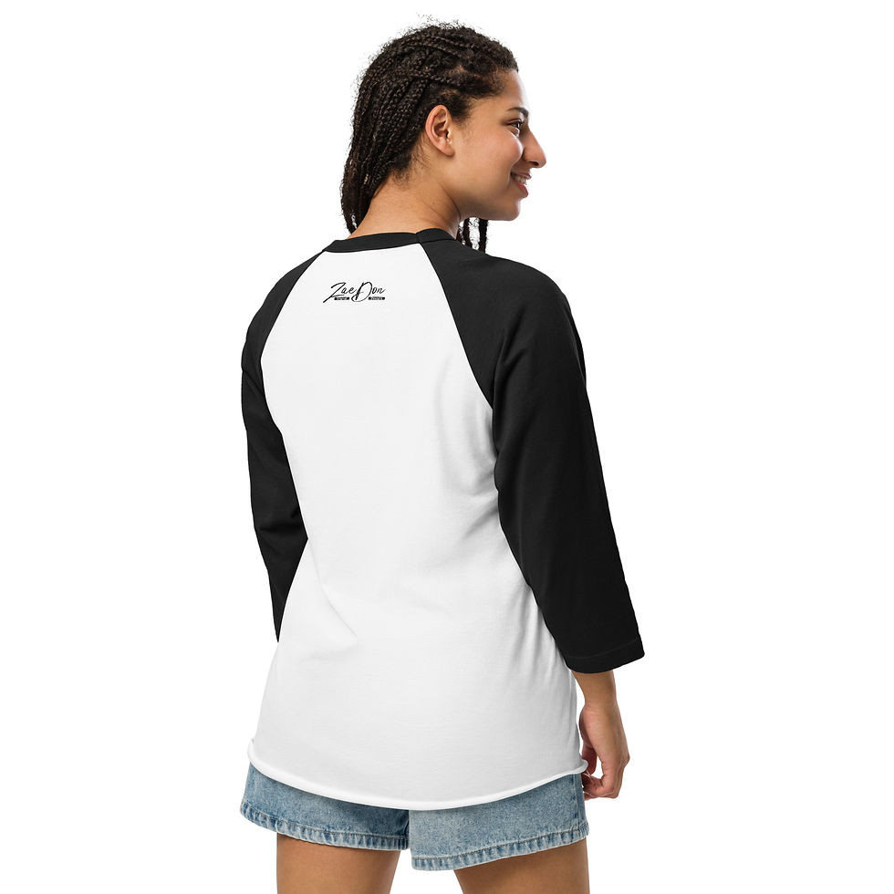 Thumbnail: Zaedons Womens 3 Quarter Sleeve T Shirt Negro Olympics Tonk Gold Print