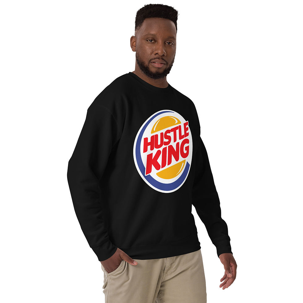 Thumbnail: Zaedons Mens Sweatshirt Premium Hustle King Print