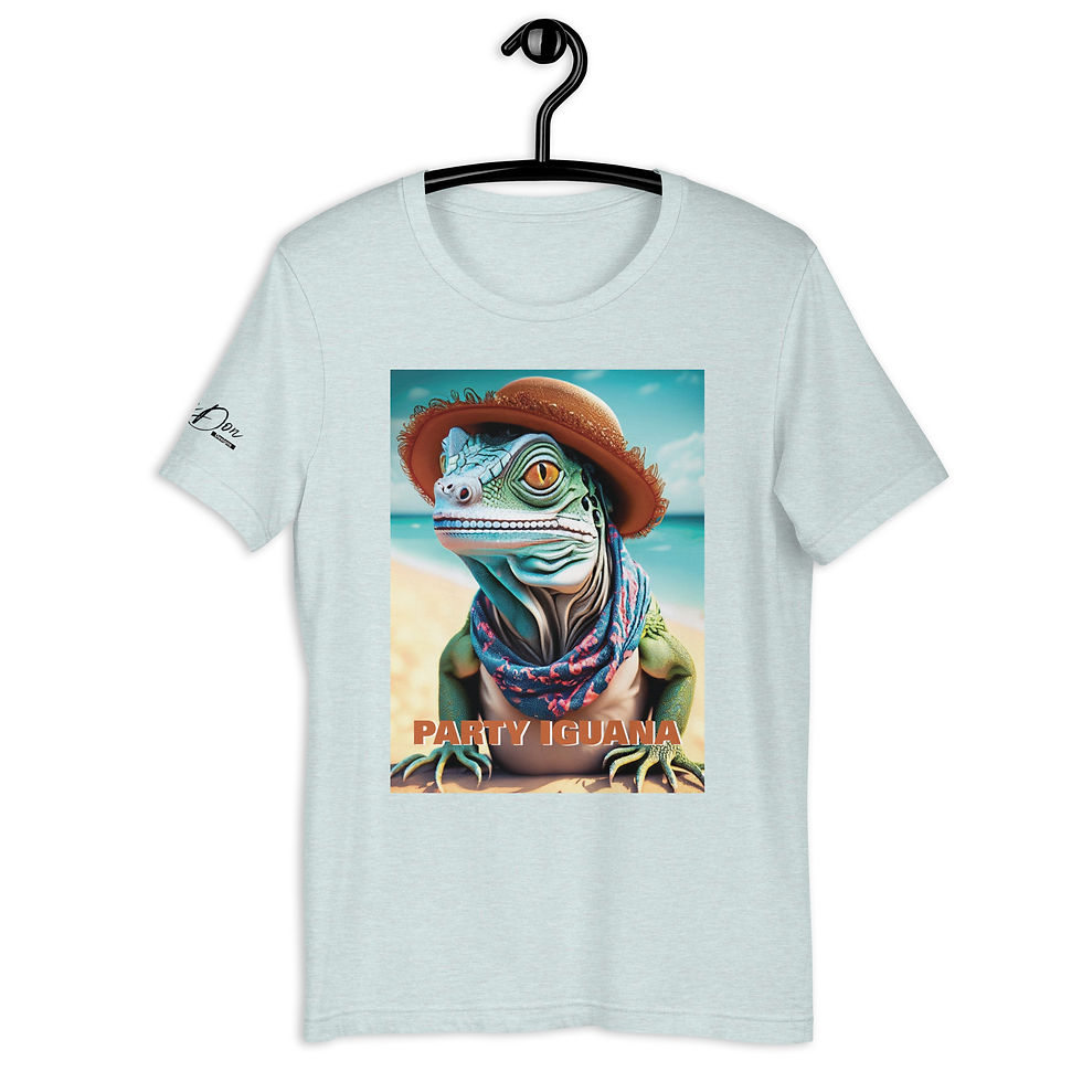 Thumbnail: Women’s Light Tones Party Iguana T Shirt Front View