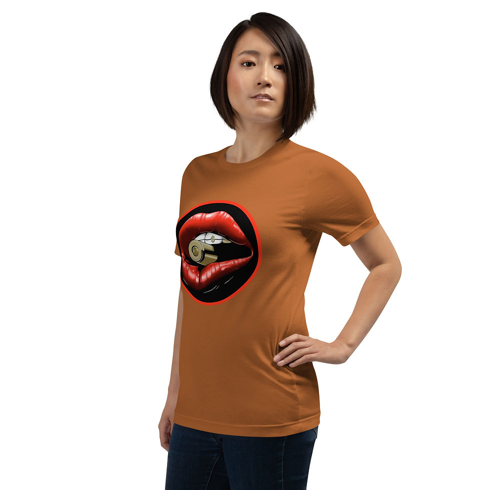 Thumbnail: Zaedons Womens T Shirt Bright Tones Hustle Bear Print