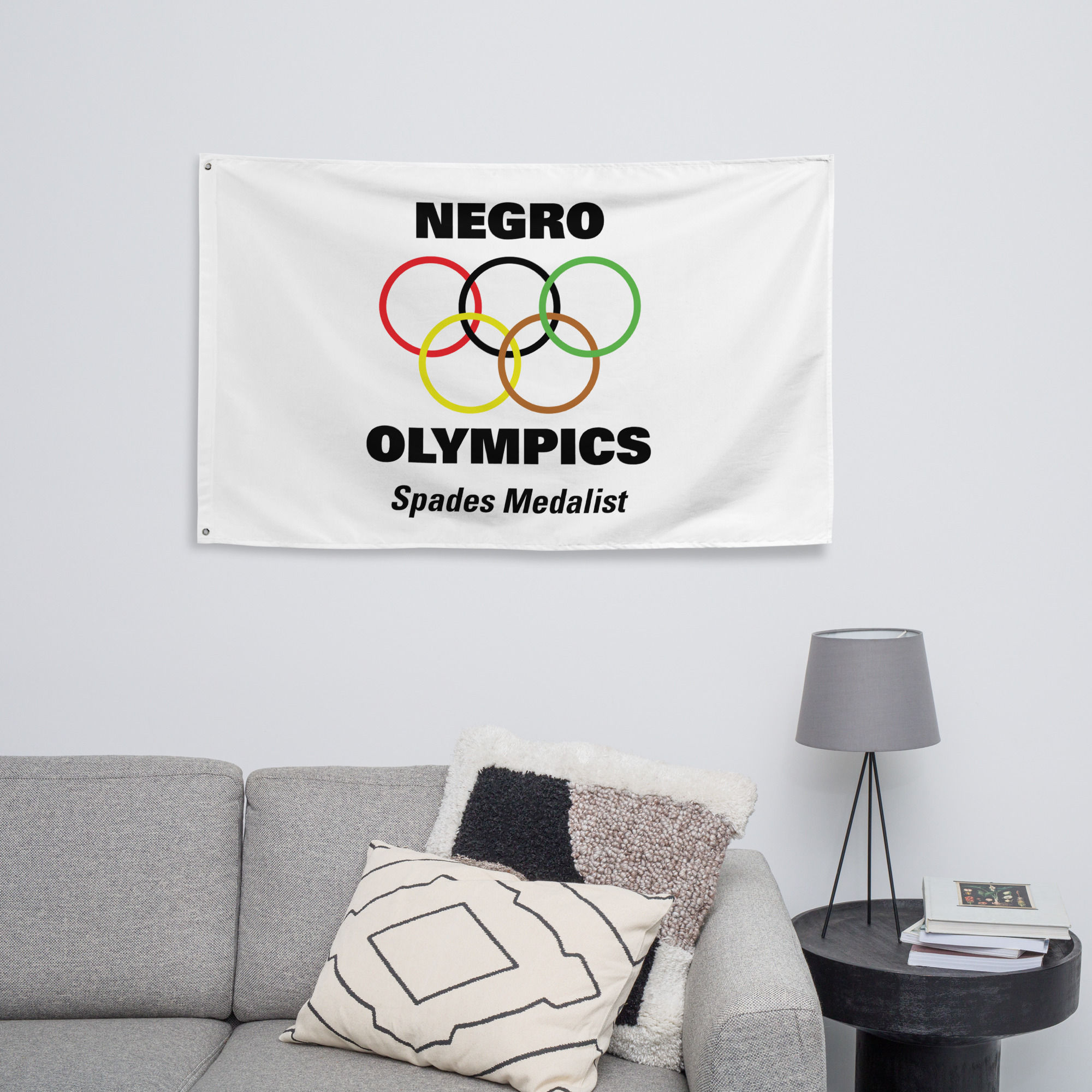 Flag Negro Olympics Spades Print