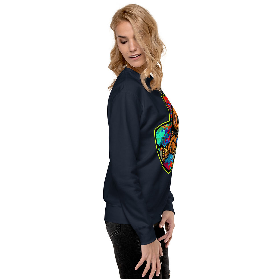 Thumbnail: Zaedons Womens Sweatshirt Premium Hustle Bear Print