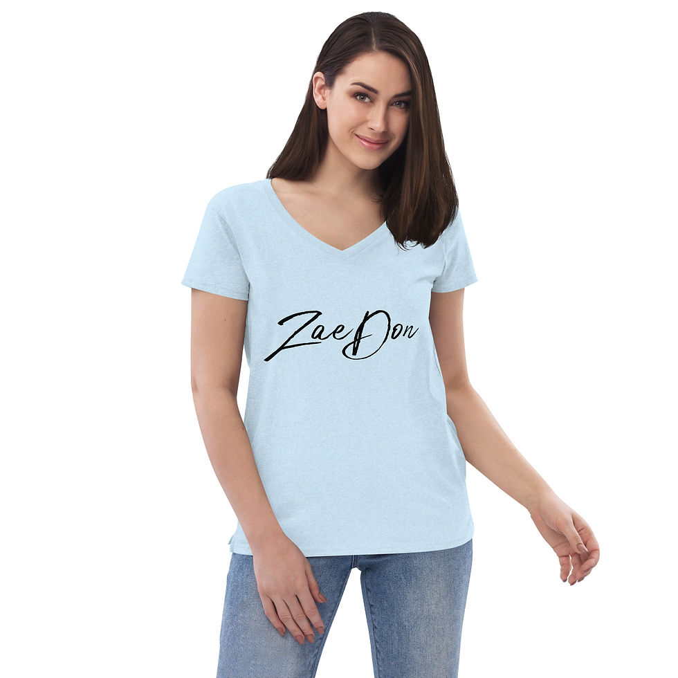 Thumbnail: ZaeDon Dark Women’s recycled v-neck t-shirt