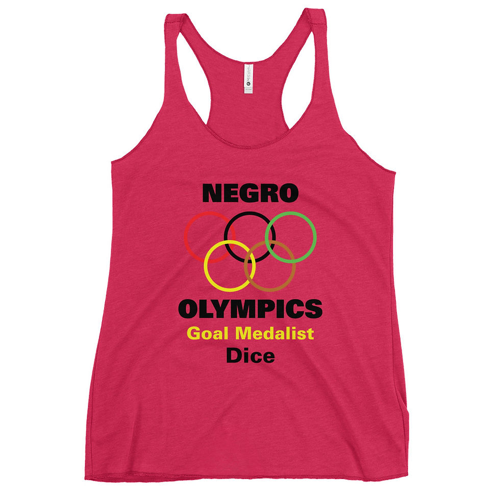 Thumbnail: Zaedons Women’s Tank Top Negro Olympics Dice Gold Print