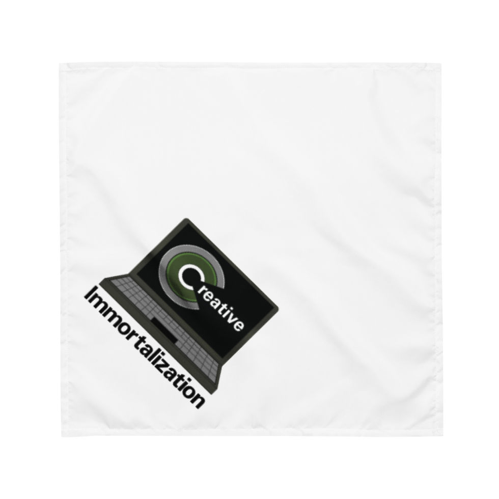 Thumbnail: Bandana White Corner Creative Immortalization Black Logo