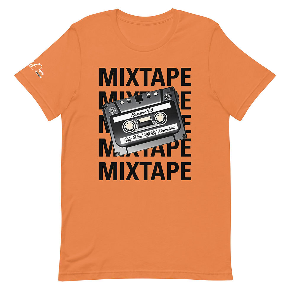 Thumbnail: Zaedons Mens T Shirt Bright Tones Mixtape Print