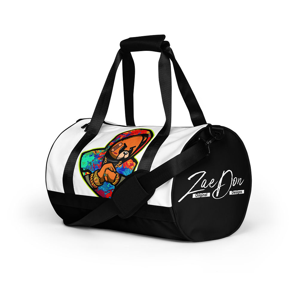 Thumbnail: Gym Bag Hustle Bear Print duffel with bear graphic accessory