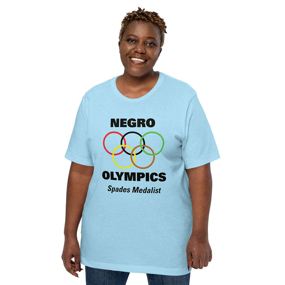 Thumbnail: T Shirts Womens Light Tones Negro Olympics Spades Print
