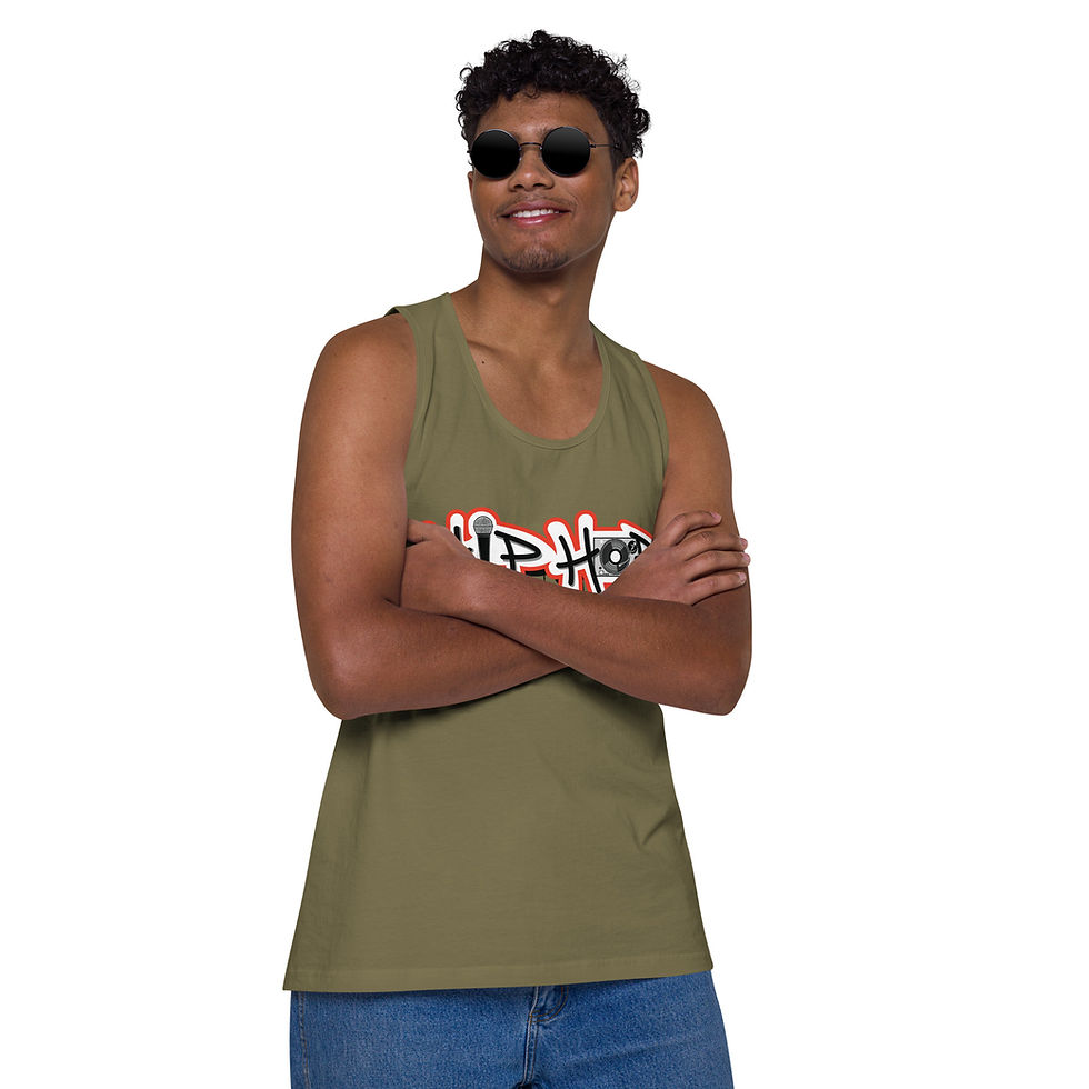 Thumbnail: Zaedons Mens Tank Top Hip Hop Print
