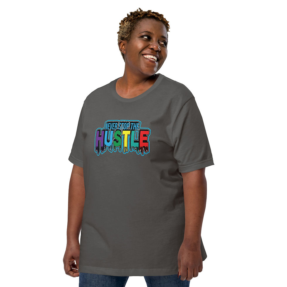 Thumbnail: Women’s Dark Tones Never Stop Print T Shirt