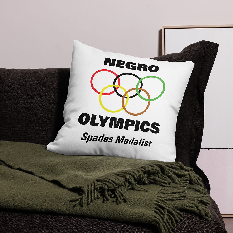 Thumbnail: Pillow Case Premium Negro Olympics Spades Print