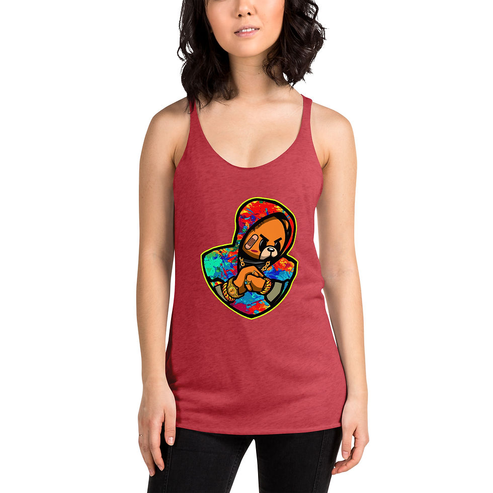 Thumbnail: Zaedons Women’s Tank Top Hustle Bear Print
