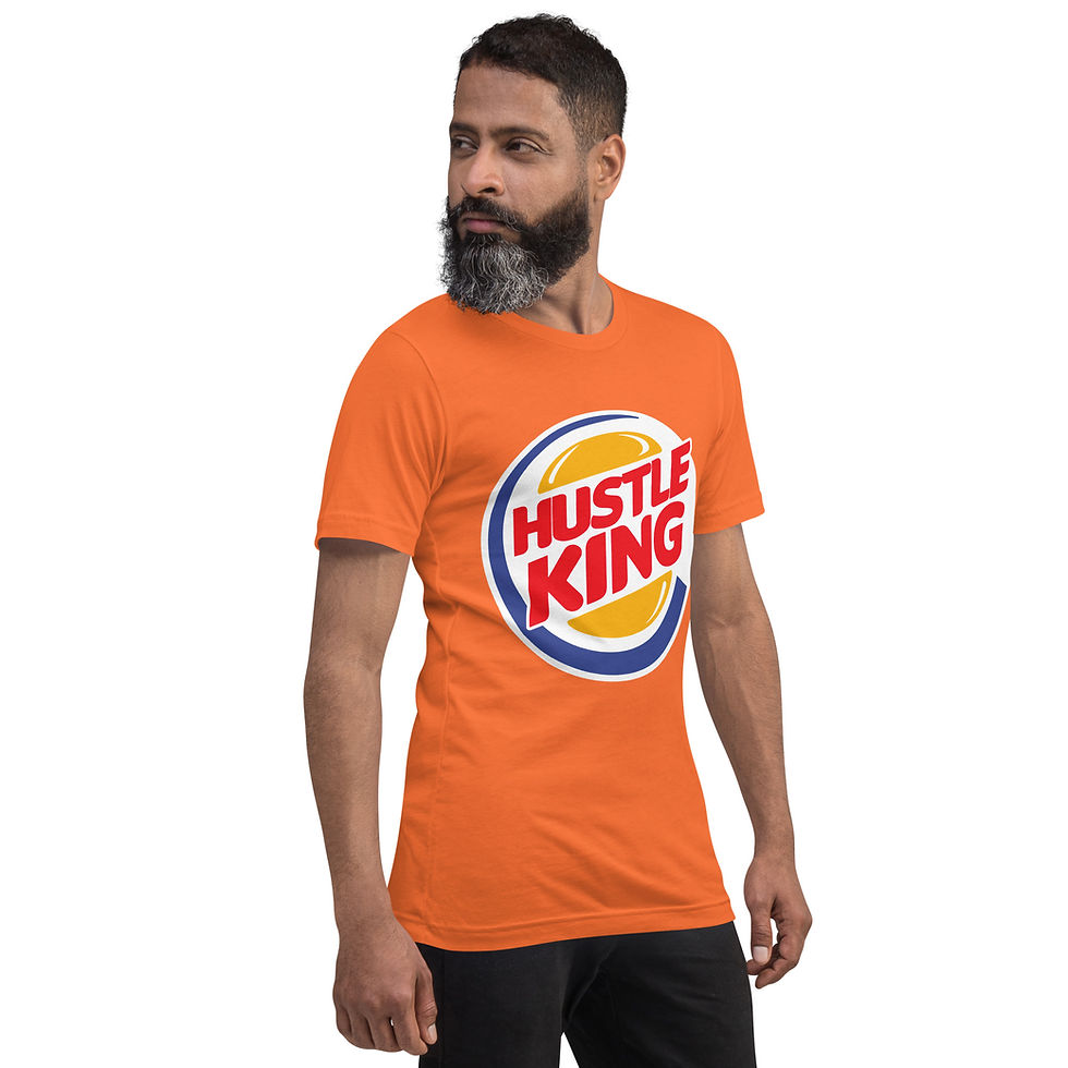 Thumbnail: Mens T Shirt Bright Tones Hustle King Print