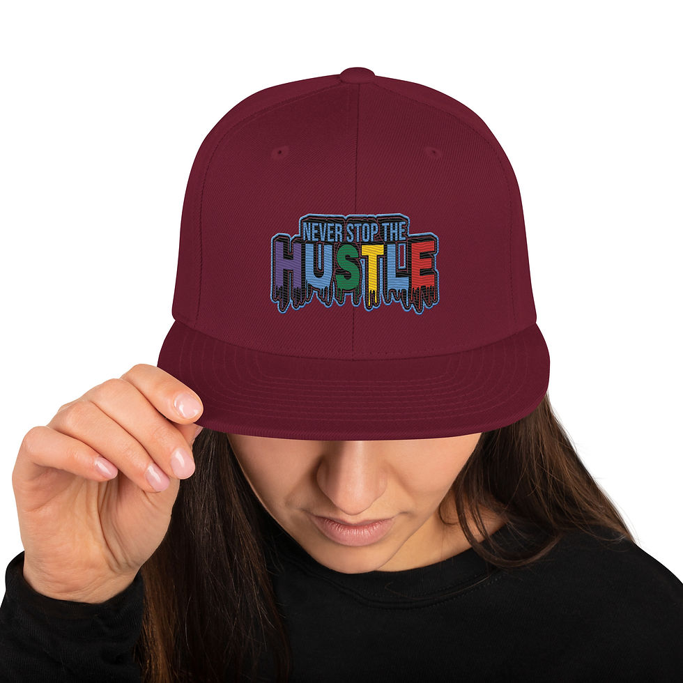 Thumbnail: Snapback Hat Never Stop Embroidered Zaedons Streetwear